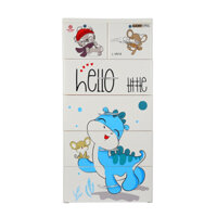Tủ Nhựa Lucky 5 Tầng 6 Ngăn Việt Nhật hình KHỦNG LONG ( đóng thùng- lắp sẵn) 60x48x124cm