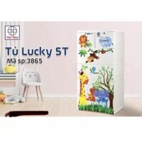 Tủ nhựa Lucky Việt nhật 5 tầng 6 ngăn 60x48x124cm(đóng thùng- lắp sẵn), tủ nhựa có cánh treo 70x38x150 tiện ích