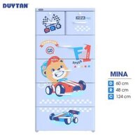 Tủ nhựa MINA 5 tầng cao cấp, chất lượng, giá rẻ, chính hãng Nhựa Duy Tân - Xanh dương xe đua