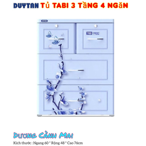 Tủ nhựa Mina Duy Tân 3 tầng (4 ngăn) nhiều màu