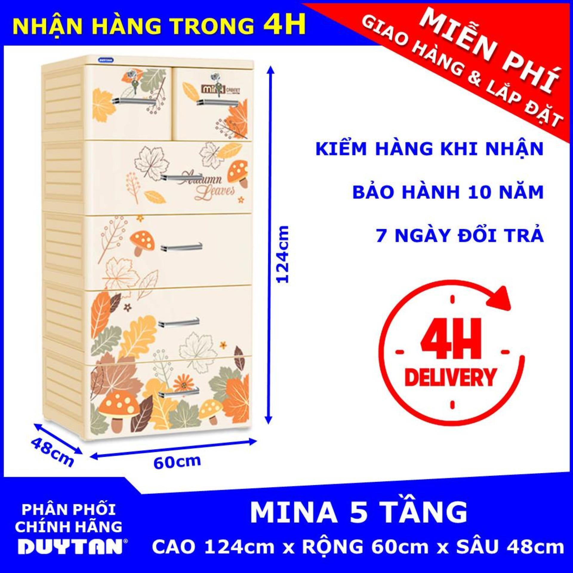 Tủ nhựa Mina Duy Tân 5 tầng 6 ngăn