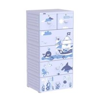 Tủ nhựa Mina Duy Tân 5 tầng 6 Ngăn kéo xanh dương ,hồng ,kem,trắng lá,-Họa Tiết Ngẫu Nhiên Gia dụng Thành Luân