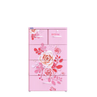 Tủ Nhựa Mina Thường No.225 4 Tầng 5 ngăn Hoa Hồng Duy Tân
