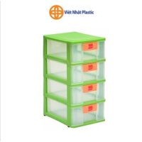Tủ nhựa mini 3-4-5 tầng Việt Nhật. Tủ 3 tầng: 26x18x25 cm - 4 tầng: 26x18x32 cm - 5 tầng: 26x18x41 cm. (QK-417)
