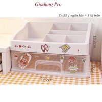 Tủ Nhựa Mini 3 Tầng Để Bàn Đựng Mỹ Phẩm/ Tủ Đựng Đồ Trang Sức, Đồ Dùng Học Tập, Có Ngăn Kéo, Hộp MĨ PHẩm