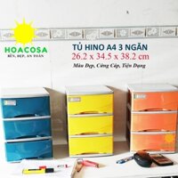 Tủ Nhựa Mini 3 Tầng Ngăn Kéo Hino Nhựa Hiệp Thành- Tủ A4, Đẹp, Gọn , Tiện Dụng- Đồ Gia Dụng Hoacosa.