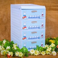 Tủ nhựa mini 4 tầng Doremi Song Long  giao mầu ngẫu nhiên- không đựng được quần áo