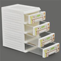 Tủ nhựa mini 4 tầng Doremi Song Long - được chọn màu