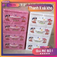 Tủ nhựa mini 4 tầng Việt Nhật (tủ nhỏ không đựng được quần áo )