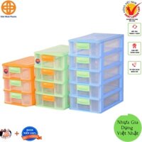 Tủ nhựa mini đa năng 3 4 5 tầng Việt Nhật. Tủ nhựa để bàn cao cấp .