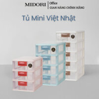 Tủ nhựa Mini Việt Nhật  3,4,5 tầng.Tủ nhựa trong suốt để bàn,đựng đồ đa năng. Màu sắc đẹp mắt.