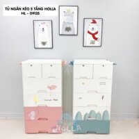 Tủ Nhựa Ngăn Kéo 5 Tầng Cho Bé Holla HL 09135,nhỏ gọn và tiện dụng