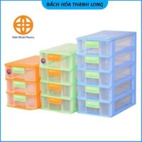 Tủ nhựa ngăn kéo mini Việt Nhật ❤️FREESHIP❤️Tủ mini 3-4-5 tầng để bàn đựng mỹ phẩm, đồ dùng đa năng (3683-3684-3685)