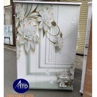 Tủ nhựa người lớn 3 cánh đựng áo quần in hình 3d siêu đẹp giao hàng nhanh HCM