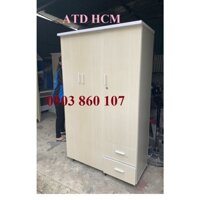 Tủ nhựa người lớn đựng quần áo màu gỗ sồi sang đẹp hcm bình dương