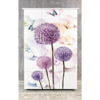 Tủ nhựa quần áo đài loan 1m8 x1m2 in hình 3D Loại Tốt - Nhiệt Đới