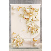 Tủ nhựa quần áo đài loan 1m8 x1m2 in hình 3D Loại Tốt - Xuân