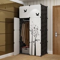 🌴TỦ NHỰA QUẦN ÁO LẮP GHÉP 8 Ô Tặng kèm 1 treo đồ.