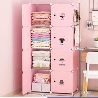 TỦ NHỰA QUẦN ÁO LẮP GHÉP 8 Ô SÂU 37x37cm. Tặng kèm 1 treo đồ. Đc chọn mẫu