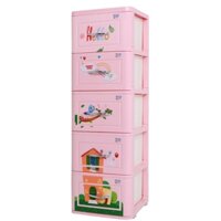 Tủ nhựa quần áo Lucky Qui Phúc, Tủ nhựa trẻ em 5 tầng, 4 tầng, 3 tầng, hàng chính hãng công ty