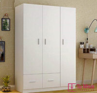 Tủ nhựa quần áo người lớn 3 cánh 2 ngăn kéo TL130