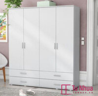 Tủ nhựa quần áo người lớn 4 cánh 4 ngăn TL129