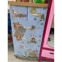 Tủ Nhựa Qui Phúc 5 tầng 6 ngăn - 2 khóa ngang 60 cao 1m2