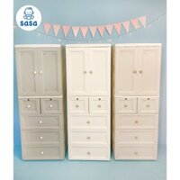 Tủ nhựa SASA 5 tầng lắp ghép cao cấp, đựng quần áo trẻ em, đồ cho bé