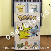 Tủ Nhựa Size L Việt Nhật 5 Tầng 6 Ngăn Pokemon Chính Hãng