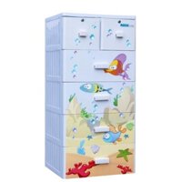 Tủ nhựa Song Long Puca 5 tầng 6 ngăn xanh dương cá