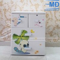 Tủ nhựa Song Long Pucca 3 tầng hình sóc