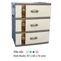 Tủ nhựa Song Long/tủ ngăn kéo nhựa/Tủ quần áo trẻ em/ tủ quần áo nhựa T666/T888/T999-3 tầng-{CHÍNH HÃNG-Lỗi vỡ đổi mới }