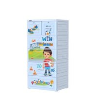Tủ nhựa TABI 5 tầng cao cấp, chất lượng, giá rẻ, chính hãng Nhựa Duy Tân - Xanh dương - Bé trai