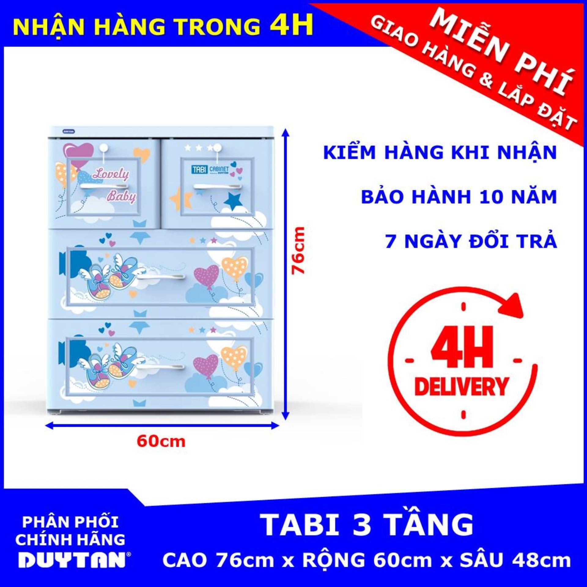 Tủ nhựa Tabi Duy Tân 3 tầng cho bé