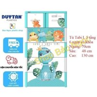 Tủ nhựa Tabi L Duy Tân 5 tầng 6 hộc mẫu Khủng long