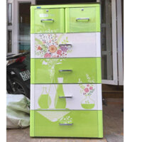 Tủ nhựa Tabi L Duy Tân Xanh Lá Bình Hoa 5 tầng 6 ngăn