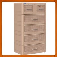 Tủ nhựa Tabi L vân gỗ 5 tầng Duy Tân nguyên thùng chưa lắp 70*48*130cm cỡ lớn