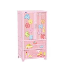 Tủ nhựa treo quần áo Duy Tân WING-2C-2N 70 x 50 x 135 cm (Hồng)