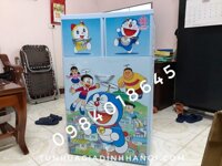 Tủ nhựa Việt Nhật 4 tầng Doraemon Xanh