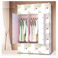 Tủ quần áo 15 ngăn hình lá phong, tủ nhựa ghép, tủ nhiều ngăn, tủ treo đồ