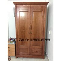 Tủ quần áo 1m2 2 cánh gỗ xoan đào giá thật