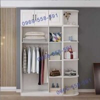 Tủ quần áo 1m2 đẹp gỗ công nghiệp cao cấp cánh mở