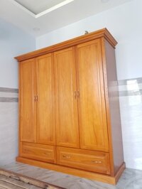 Tủ Quần Áo 4 Cánh Gỗ Tự Nhiên Cao Cấp