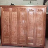 tủ quần áo 5 cánh gỗ xoan đào