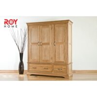 TỦ QUẦN ÁO BA CÁNH BORDEAUX ngang 1M6, GỖ SỒI MỸ