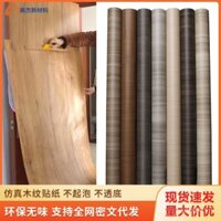 Tủ quần áo Bàn đồ nội thất PVC GiấY Dán tân trang vân gỗ tự dính chống thấm nước chống ẩm phòng ngủ ký túc xá Nền Giấy dán tường bán buôn
