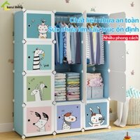 Tủ quần áo BUNA đựng bằng hộp nhựa trong suốt PVC chống bụi, tủ quần áo nhựa gấp gọn, hộp đồ quần áo