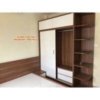Tủ quần áo cánh lùa kết hợp kệ để đồ