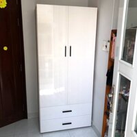 Tủ quần áo cánh lùa-Tủ nhựa Đài Loan 2 cánh lùa [Hàng Chính Hãng] (miễn phí giao hàng HCM)
