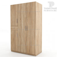 Tủ Quần Áo Cánh Mở 1m2 X 2m Kiểu Dáng Thanh Lịch,1 Hộc Kéo Ngoài, Gỗ Mdf Phủ Melamine TQA07